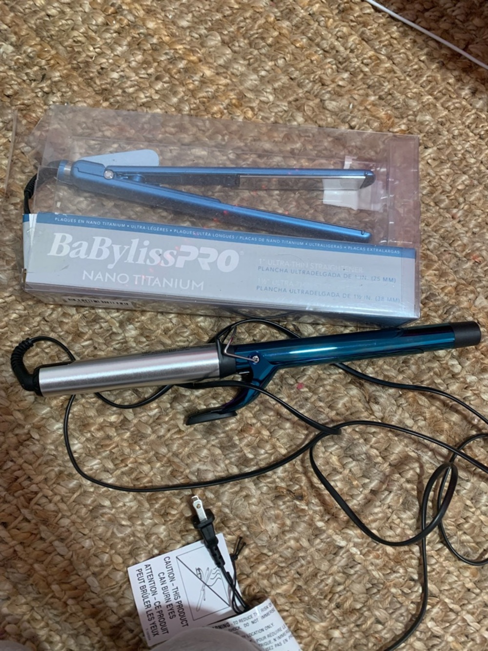 BaBylissPRO Nano Titanium 1" Curling Iron and Straightener/Flat Iron